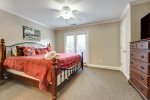 Upper Level Guest Bedroom with King Bed & Private Balcony